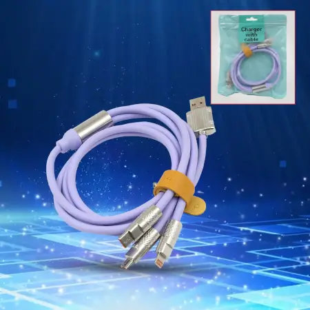 3-in-1 Multi USB Fast Charging Cable Type-C, Micro USB & iPhone ( default, Standard ).