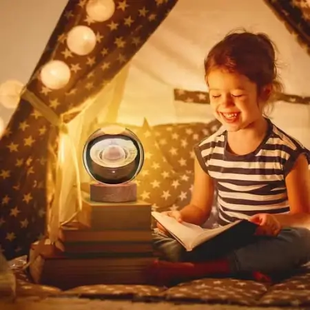 Glass Lamp 3D Ball Night Light (Planet) ( default, Standard )