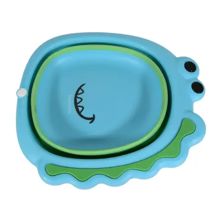 Frog Shape Wash Basin, Space Saving Multi Function Foldable Baby Wash basin Easy Clean Lightweight Thicken for Washing Face for Home (33—31Cm / 1 pc) ( default, Standard ).