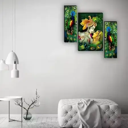 Set of 3 MDF Wall Paintings | Home Decorative Art for Living Room | 12×18 Inch (Pack of 2 Paintings) ( default, Standard )
