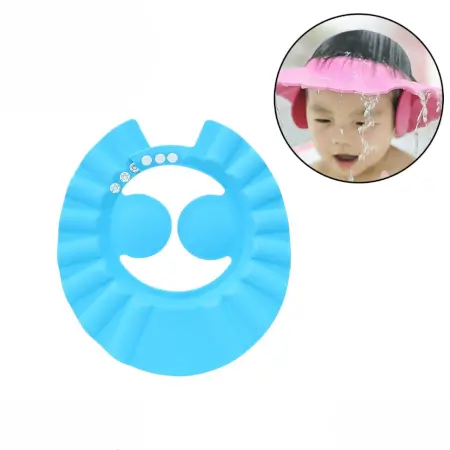 Adjustable Safe Soft Bathing Baby Shower Cap ( default, Standard ).
