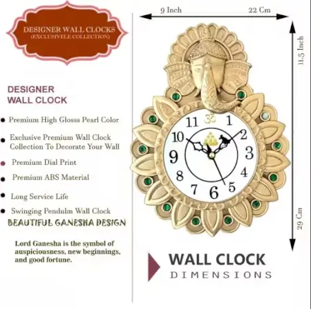 Stylish Wall Clock | Analog Plastic Wall Clock for Home & Gifting, 22 x 22 cm. ( silver, Standard )