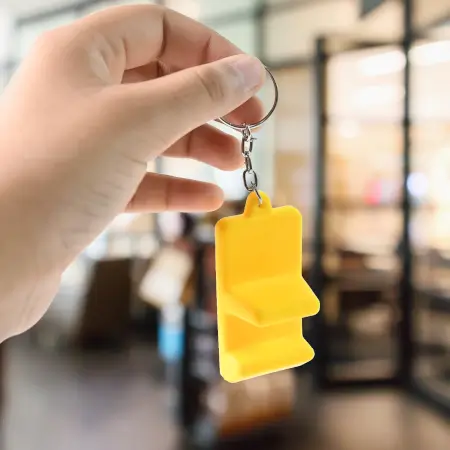 Plastic 2-in-1 mobile stand keychain | compact phone holder with key ring pocket-sized, multi-color, ideal - Durable Plastic ( default, OS ).