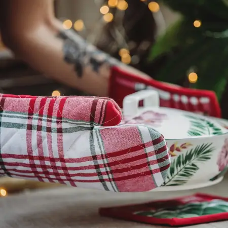 Professional Cotton Oven Mitt gloves ( default, Standard ).