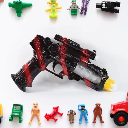 LED Laser Toy Gun with Lights & Sound Battery Operated Space Blaster for Kids (1 Pc) ( default, Standard ).