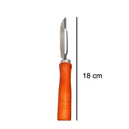 Stainless Steel Peeler with Wooden Handle Ergonomic, Razor-Sharp Blade for Easy Peeling ( default, Standard ).