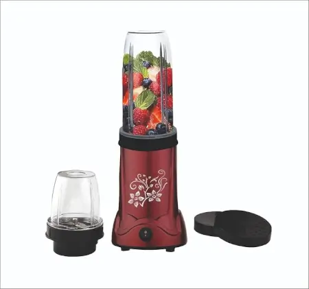 500W Mixer Grinder – Durable Plastic Body, Stainless Steel Jars & Blades, with Unique Jar Flow Breakers ( maroon, Standard )