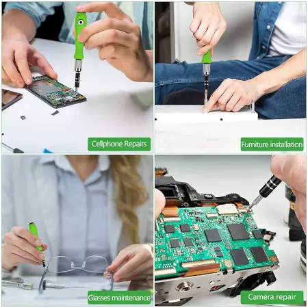 32-in-1 Mini Screwdriver Bits Set with Magnetic Flexible Extension Rod ( default, Standard ).