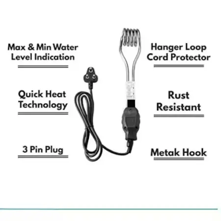 Stainless Steel Immersion Heater Rod – 2000W Waterproof ( default, OS )