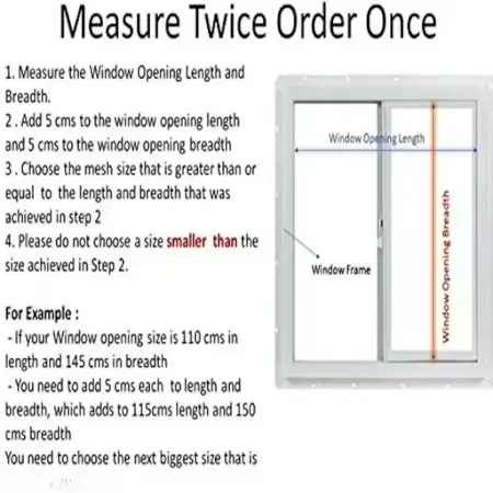 Mosquito Net for Windows – 3x4 Feet Frame Hung Net ( default, OS )