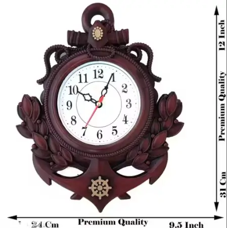 Premium Silent Analog Wall Clock – Stylish Decorative Clock for Home, Office & Temple | Easy to Hang. ( default, Standard ).