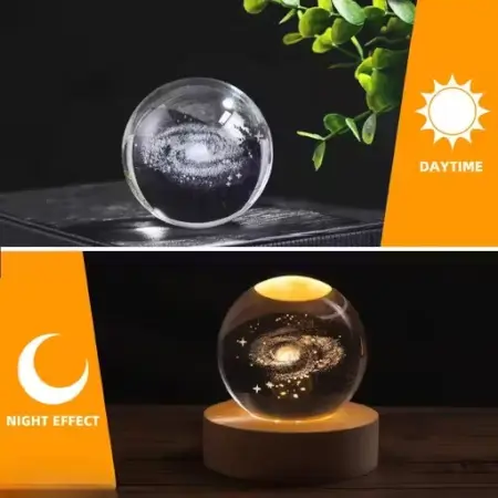 Glass Lamp 3D Ball Night Light (Planet) ( default, Standard )