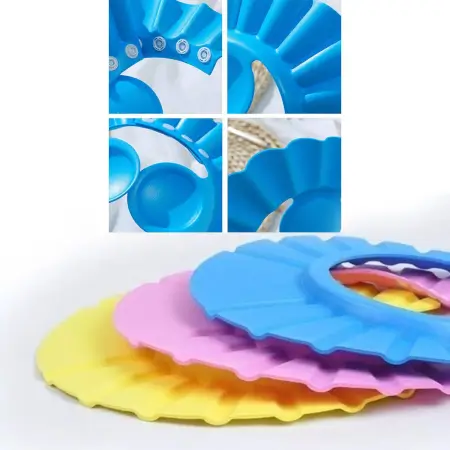 Adjustable Safe Soft Bathing Baby Shower Cap ( default, Standard ).