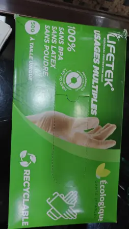 Biodegradable Food Grade Disposable Hand Gloves | Transparent & Disposable Gloves( 500 Pec In 1 Box) ( default, Standard )