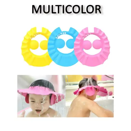 Adjustable Safe Soft Bathing Baby Shower Cap ( default, Standard ).