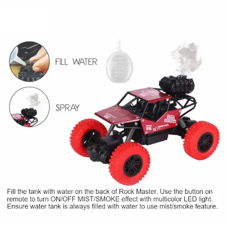 Adventure Awaits! Unleash Thrills with this Powerful 4x2 RC Monster Truck Toy – Race, Climb, Explore, Independent Suspension & Dynamic Smoke/Mist for Boys & Girls ( default, 1 )