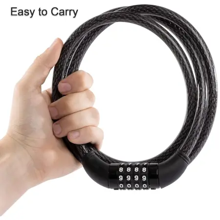 Heavy Duty Multi-Purpose Plastic Combination Lock for Helmet, Bicycles, and More ( default, Standard ).