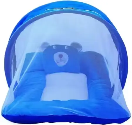 Baby Mosquito Net – Nylon, Washable, Free Size ( blue, OS )